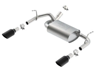 Borla ATAK Axle-Back Exhaust System (Black Tips): Jeep Wrangler JK 3.6L V6 2012 - 2018