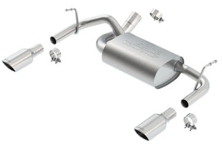Borla Touring Axle-Back Exhaust System (Polished Tips): Jeep Wrangler JK 3.6L V6 2012 - 2018