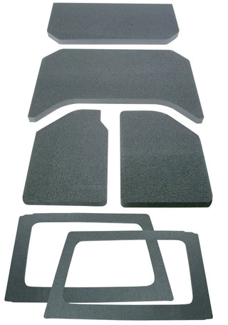 DEI Sound Deadening Headliner Kit 6-Piece: Fits Most Jeep Wrangler Models (2007-2018) - Gray