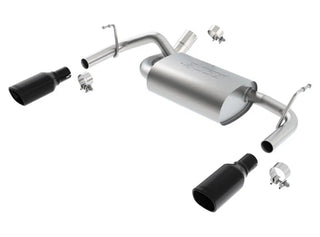 Borla Touring Axle-Back Exhaust System (Black Tips): Jeep Wrangler JK 3.6L V6 2012 - 2018
