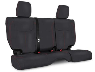 PRP Seats Rear Seat Cover (REAR): Jeep Wrangler (07-18) - Black / Red Stitching