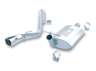 Borla SS Single Right Rear Exit Cat-Back Exhaust: Jeep Wrangler YJ 4.0L 6cyl 4WD 2Dr 1991 - 1995