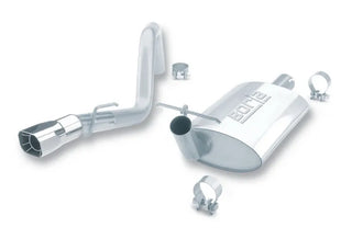 Borla SS Single Right Rear Exit Cat-Back Exhaust: Jeep Wrangler YJ 4.0L 6cyl 4WD 2Dr 1991 - 1995