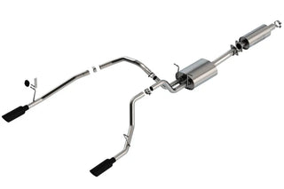 Borla S-Type Cat-Back Exhaust System (Dual Rear Exit, Black Tips): Ram 3.6L V6 1500 2019 - 2024