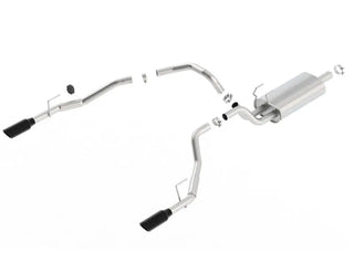 Borla Touring Cat-Back Exhaust (Black Tips, Thru Bumper): Dodge Ram 5.7L Hemi (02-18)