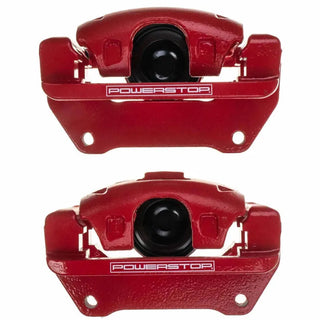 PowerStop Powder Coated Front Brake Caliper Pair (FRONT) w/ Bracket: Jeep Wrangler (07-18)