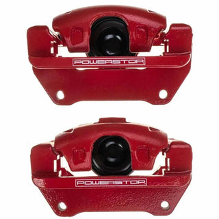 PowerStop Powder Coated Front Brake Caliper Pair (FRONT) w/ Bracket: Jeep Wrangler (07-18)