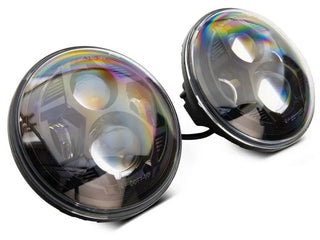 Raxiom 7-In LED Headlights Black Housing (PAIR): Fits Most Jeep Wrangler JK Models (2007-2018)