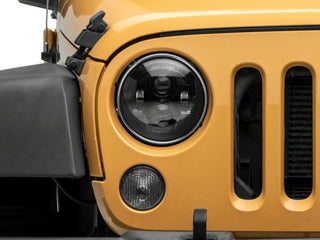 Raxiom 7-In LED Headlights Black Housing (PAIR): Fits Most Jeep Wrangler JK Models (2007-2018)