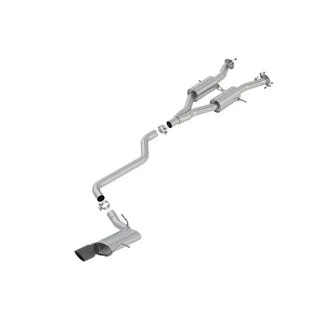 Borla S-Type Cat-Back Exhaust Black Chrome Tip (REAR): Jeep Grand Cherokee 2014-2021 3.6L