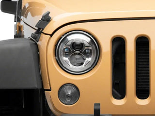 Raxiom 7-In LED Headlights Chrome Housing (PAIR): Fits Most Jeep Wrangler Models (2007-2018)
