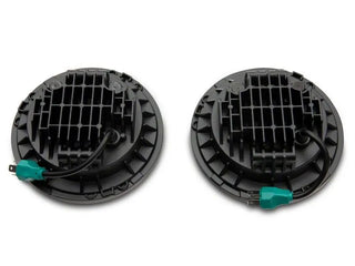 Raxiom 7-In LED Headlights Chrome Housing (PAIR): Fits Most Jeep Wrangler Models (2007-2018)