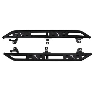 Rampage TrailCrawler Rock Slider (PAIR): Jeep Wrangler (07-18) - Black