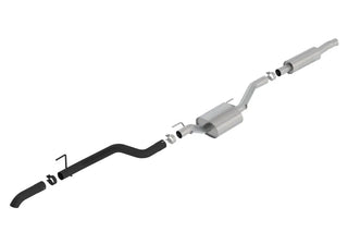 Borla S-Type Climber Cat-Back Exhaust Black Tip (REAR): Jeep Gladiator JT 2020-2024 3.6L