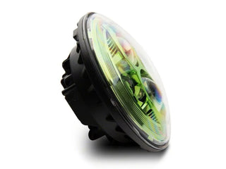 Raxiom 7-In LED Headlights Green Housing Clear Lens: Fits Most Jeep Wrangler Models (2007-2018)