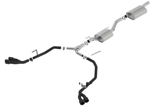 Borla Touring Cat-Back Exhaust Black Tips (REAR): Jeep Gladiator JT 2020-2024 3.6L