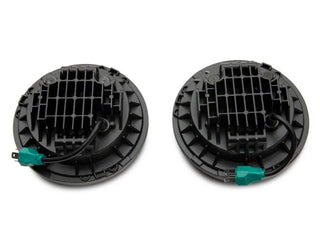 Raxiom 7-In LED Headlights Green Housing Clear Lens: Fits Most Jeep Wrangler Models (2007-2018)