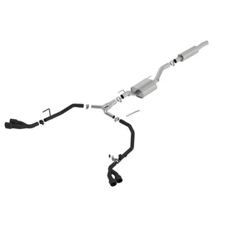 Borla S-Type Cat-Back Exhaust Black Tips (REAR): Jeep Gladiator JT 2020-2024 3.6L