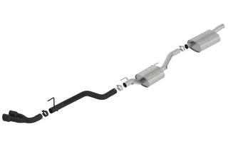 Borla Cat-Back Exhaust Touring Black Tip (REAR): Jeep Gladiator JT 2020-2024 3.6L