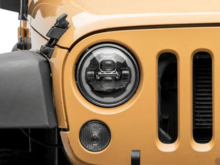Raxiom Axial Series 7-Inch LED Headlights w/ DRL Turn Signals (F&R): Jeep Wrangler (07-18)