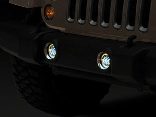 Raxiom Axial Series 4-Inch LED Fog Lights w/ Halo: Fits Most Jeep Wrangler Models (2007-2018)