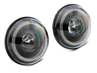 Raxiom Axial 7-In Dragon Eye LED Headlights (F&R): Jeep Wrangler (07-18)
