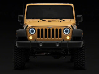 Raxiom Axial 7-In Dragon Eye LED Headlights (F&R): Jeep Wrangler (07-18)