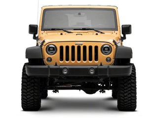 Raxiom Axial 7-In Dragon Eye LED Headlights (F&R): Jeep Wrangler (07-18)