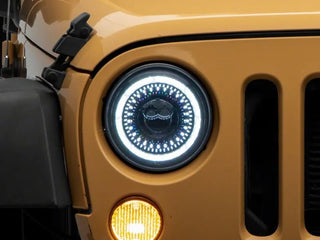 Raxiom Axial 7-In Dragon Eye LED Headlights (F&R): Jeep Wrangler (07-18)