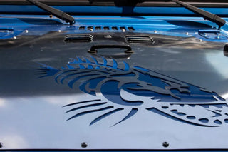 Fishbone Offroad Hood Louver: Fits Most Jeep Wrangler JK Models (2007-2018) - Black