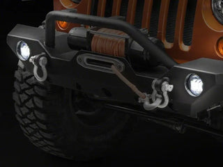 Raxiom Axial Series LED Fog Lights: Fits Most Jeep Wrangler Models (2007-2018) - Clear/Black