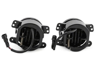 Raxiom Axial Series LED Fog Lights: Fits Most Jeep Wrangler Models (2007-2018) - Clear/Black