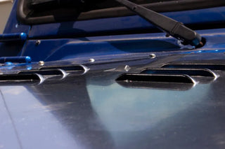 Fishbone Offroad Raw Unpainted Hood Louver: Fits Most Jeep Wrangler Models (2007-2018)