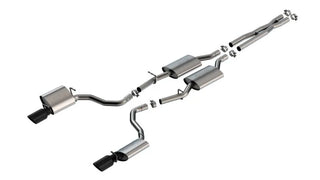 Borla S-Type Cat-Back Exhaust System (Black Tips): Dodge Charger 3.6L V6 2019 - 2023