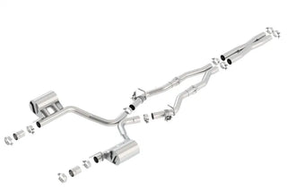 Borla ATAK Cat-Back Exhaust System (Reuses OEM Tips): Dodge Challenger 5.7L Hemi 2017 - 2023