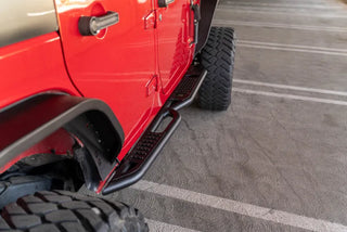 DV8 Offroad OE Plus Side Steps: Jeep Wrangler (07-18)