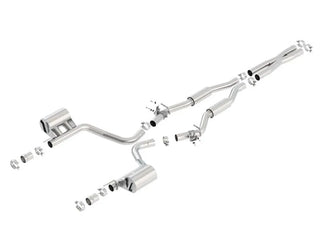 Borla S-Type Cat-Back Exhaust (REAR): Dodge Challenger 6.4L 392 (15-23) Reuses OEM Tips