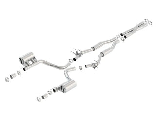 Borla S-Type Cat-Back Exhaust (REAR): Dodge Challenger 6.4L 392 (15-23) Reuses OEM Tips