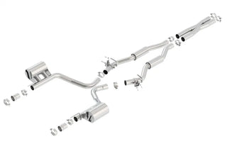 Borla S-Type Cat-Back Exhaust (REAR): Dodge Challenger 6.4L 392 (15-23) Reuses OEM Tips