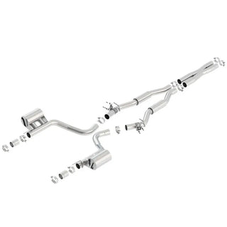Borla S-Type Cat-Back Exhaust System (Reuses OEM Tips): Dodge Challenger 6.2L Hellcat 2015 - 2023