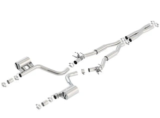 Borla S-Type Cat-Back Exhaust System (Reuses OEM Tips): Dodge Challenger 6.2L Hellcat 2015 - 2023