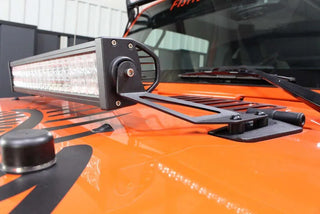 Fishbone Offroad Hood Light Mount Brackets: Jeep Wrangler / Grand Cherokee (07-18)