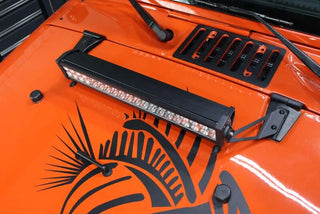 Fishbone Offroad Hood Light Mount Brackets: Jeep Wrangler / Grand Cherokee (07-18)