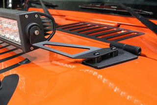 Fishbone Offroad Hood Light Mount Brackets: Jeep Wrangler / Grand Cherokee (07-18)