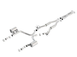Borla S-Type Cat-Back Exhaust (REAR): Dodge Challenger 6.4L 392 (15-23) Reuses OEM Tips
