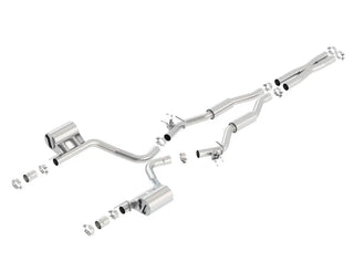 Borla S-Type Cat-Back Exhaust (REAR): Dodge Challenger 6.4L 392 (15-23) Reuses OEM Tips