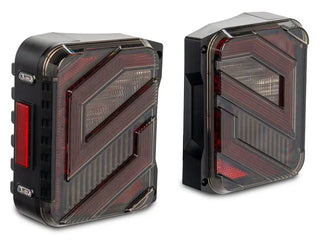 Raxiom Axial Series Trident LED Tail Lights (REAR): Jeep Wrangler (07-18) - Black Housing Clear Lens