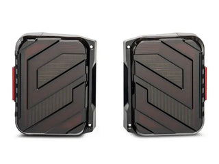 Raxiom Axial Series Trident LED Tail Lights (REAR): Jeep Wrangler (07-18) - Black Housing Smoked Lens