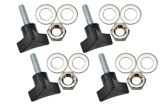 Fishbone Offroad Steel Tub Rail Tie Downs: Jeep Wrangler (07-18) / Grand Cherokee (05-10) w/ Hardware - Black