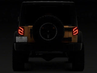 Raxiom Axial Series Trident LED Tail Lights (REAR): Jeep Wrangler (07-18) - Black Housing Smoked Lens